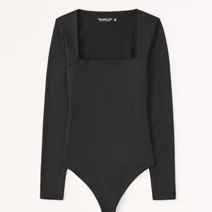 Abercrombie Black Seamless Squareneck Bodysuit